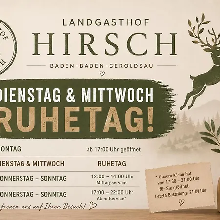 Landgasthof Hirsch 2* Baden-Baden